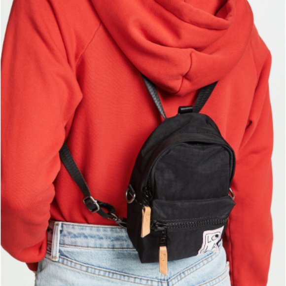 LOLA Stargazing Convertible Mini Black Leather Backpack NWT - Picture 12 of 16